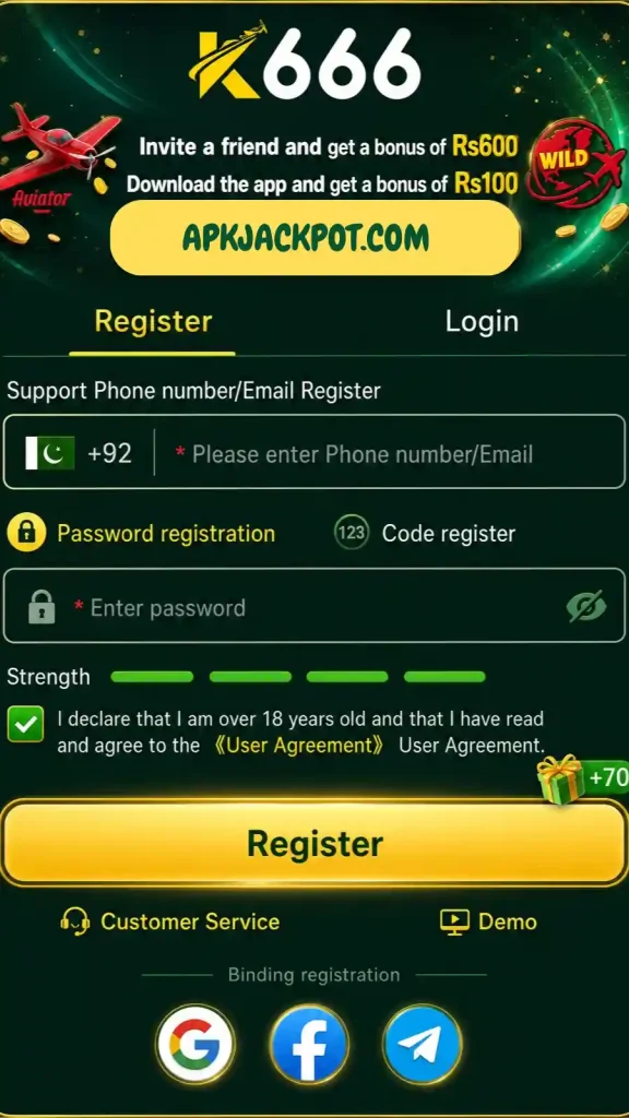 K666 GAME LOGIN AND REGISTRATION