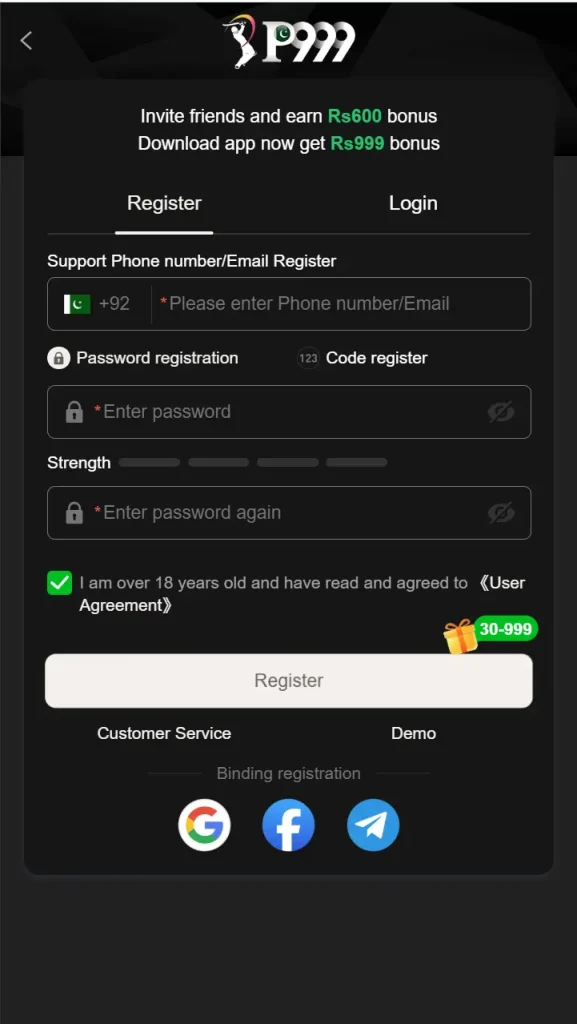 p999 game login